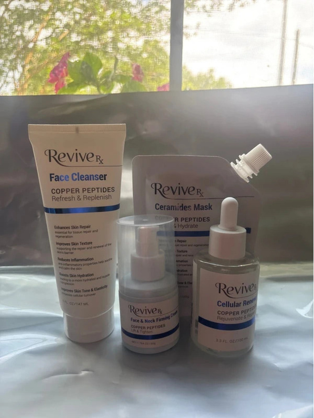 Revive Rx four piece skin care. Copper peptides, rejuvenate and hydrate set.